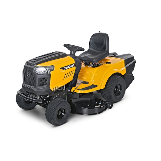 CubCadet LT3-PR105 lawn tractor SKU 13AJ71BN603 side angle on white background with black seat and wheels.