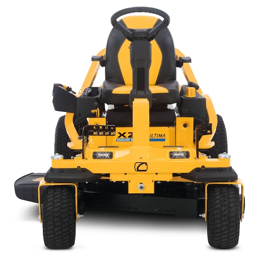 CubCadet 17AAGBYE603 zero-turn riding lawn mower, yellow and black, front angle on white background.