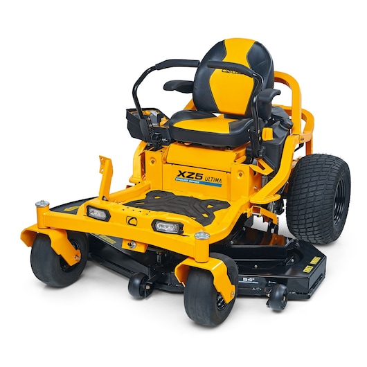 CubCadet 17AIEAC3603 zero-turn yellow lawn mower, angled front view on white background