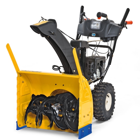 CubCadet 31BW53LR603 snow blower front angle on white background, showing yellow auger housing and control panel.