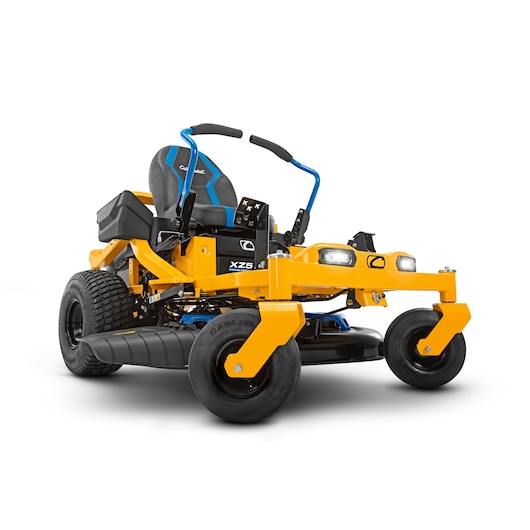CubCadet 34BBA2CS603 zero-turn riding mower, yellow and black, front angle, on white background.