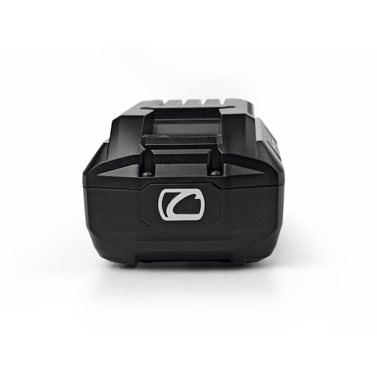 CubCadet 49AP601-603 black battery pack front view on white background.