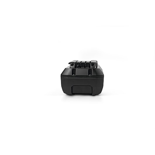 CubCadet 49AP601-603 black battery, photography, front angle on white background.
