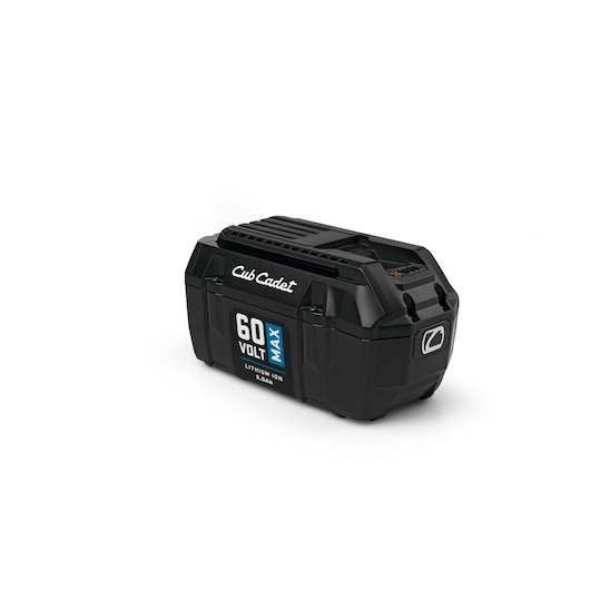 CubCadet 49AP602-603 60V Max lithium-ion battery photography, angled on white background.