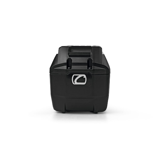 CubCadet 49AP602-603 black battery pack front angle on white background.
