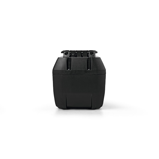 CubCadet 49AP602-603 black battery pack, front angle, against white background.